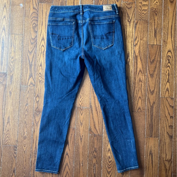 Blue Regular Length American Eagle Super Stretch x4 Skinny Jeans Size 12 - Picture 3 of 5